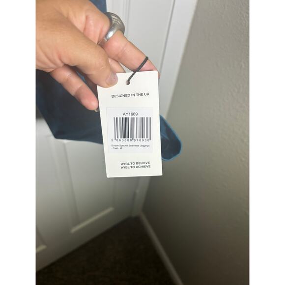 AYBL Speckle Seamless High Rise Leggings Teal size M NWT - Picture 4 of 8